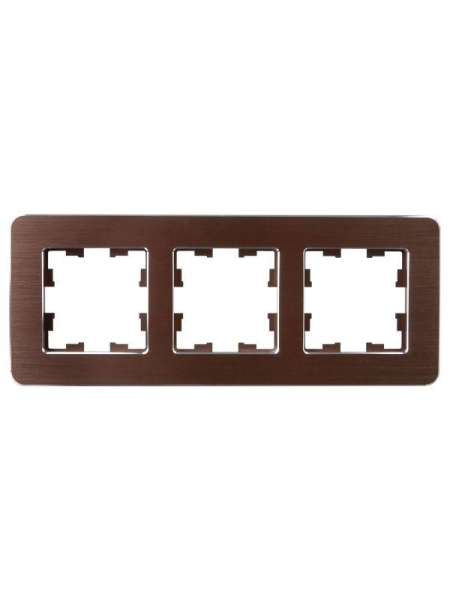 Рамка 3-м BRITE РУ-3-1-Бр метал. коричн. RE AL IEK BR-M32-M-21-K30