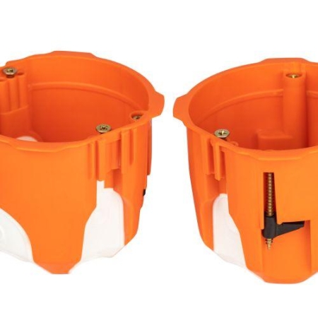 Коробка установочная универсальная 71х65мм для твердых и полых стен саморез. KUU-71-65-unibox оранж. ЭРА Б0061062