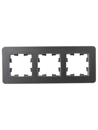 Рамка 3-м BRITE РУ-3-1-Бр метал. титан RE IEK BR-M32-M-01-K48