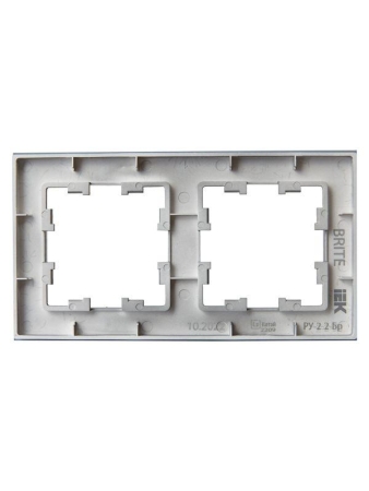 Рамка 2-м BRITE РУ-2-2-Бр стекло маренго матов. IEK BR-M22-G-31-K35