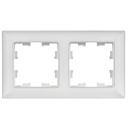 Рамка 2-м BRITE РУ-2-БрАБ арктич. бел./бел. IEK BR-M22-12-K91