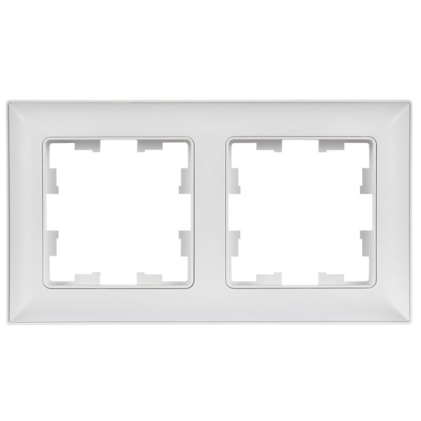 Рамка 2-м BRITE РУ-2-БрАБ арктич. бел./бел. IEK BR-M22-12-K91