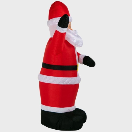 Фигура надувная 3D "Дед Мороз приветствует" 180см 5LED бел. 15Вт IP65 внутр. подсветка компрессор с адаптером 12В Neon-Night 511-114