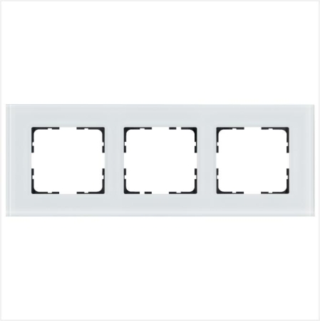 Рамка 3-м G-Glass стекло бел. White Glass Jasmart G1003GW