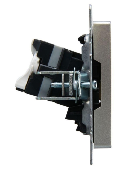 Розетка компьютерная двойн. СП RJ45 кат.5E BRITE РК10-2-БрА механизм алюм. IEK BR-K20-1-K47