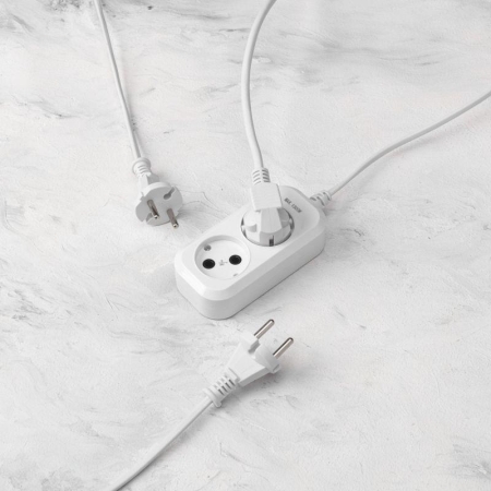 Удлинитель 2х1.5м без заземл. 2х0.75 бел. PROCONNECT 13-4200