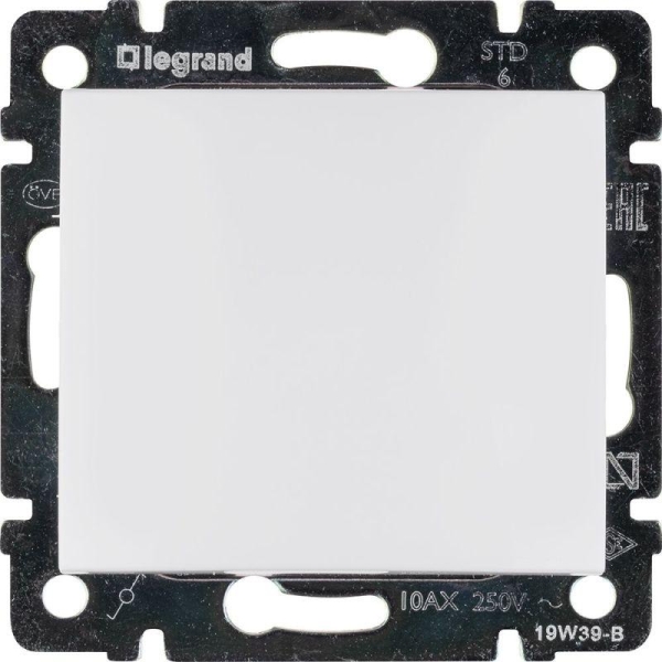 Переключатель проходной 1-кл. СП Valena 10А IP31 250В механизм бел. IEK 774406