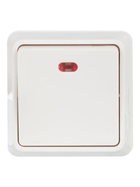 Выключатель 1-кл. ОП Октава 10А IP20 ВС20-1-1-ОБ с индикацией бел. GENERICA EVO11-K01-10-DC