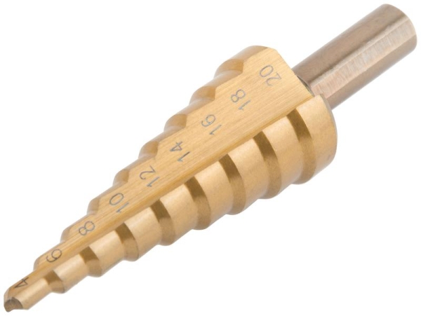 Сверло ступенчатое HSS по металлу 9 ступеней 4-20мм MOS 36382М