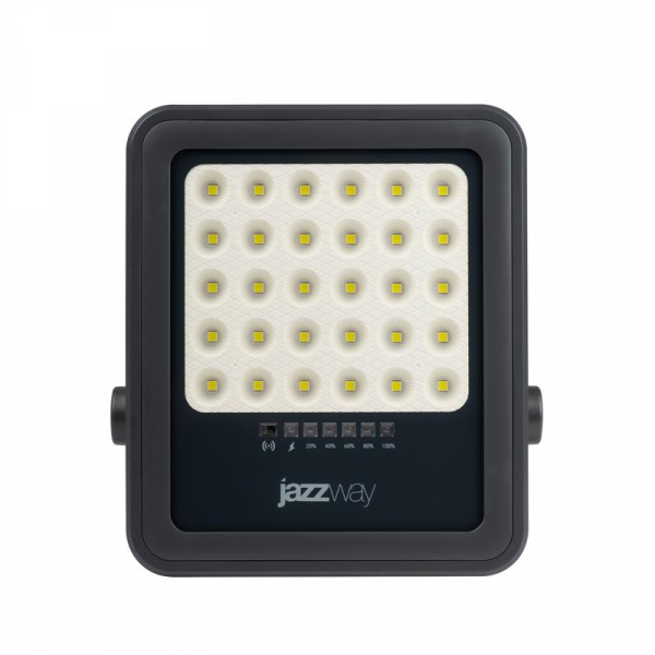 Прожектор светодиодный PFL SOLAR 02 100 6500К GR IP65 ДО с солнечн. панелью и пультом Pro+ JazzWay 5058477