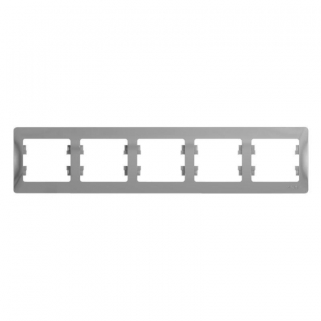 Рамка 5-м Glossa горизонт. алюм. SE GSL000305