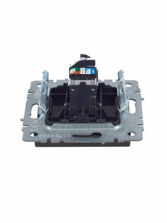 Розетка компьютерная СП RJ45 кат.5E BRITE РК10-БрТБ механизм бронза IEK BR-K10-1-K45