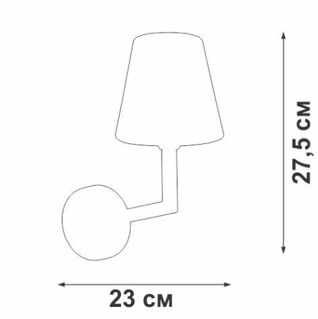 Светильник настенный 1xE14 макс. 40Вт Vitaluce V3939-1/1A