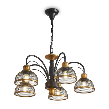 Светильник Caz 5х60Вт E27 IP20 подвесной Freya FR5527PL-05BBZ