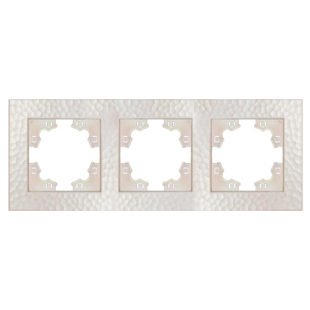 Рамка 3-м Афина фактурная универс. жемчуж. Universal A10045-Obr