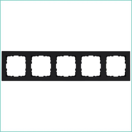 Рамка 5-м G-Classic черн. матов. soft touch Jasmart G1005PB