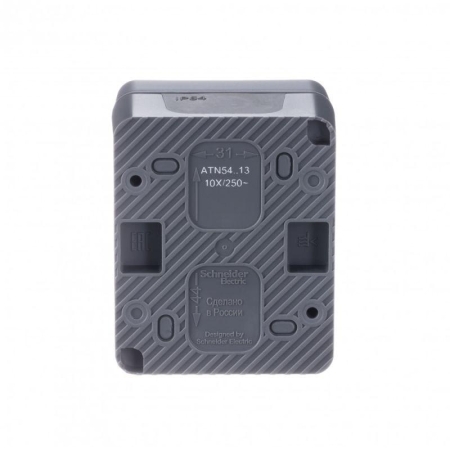 Выключатель 1-кл. ОП AtlasDesign PROFI IP54 10AX с подсветкой антрацит SE ATN544013