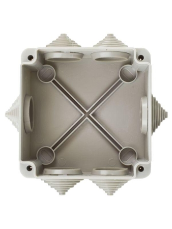 Коробка распаячная ОП КМ 100х100х45 IP44 6 вводов (RAL7035) IEK UKO11-100-100-045-K41-44