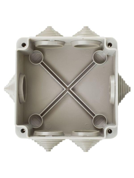 Коробка распаячная ОП КМ 100х100х45 IP44 6 вводов (RAL7035) IEK UKO11-100-100-045-K41-44