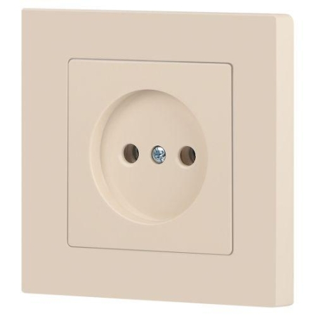 Розетка 1-м СП Accent 6-201-02 16А IP20 250В 2P сл. кость Intro Б0063659