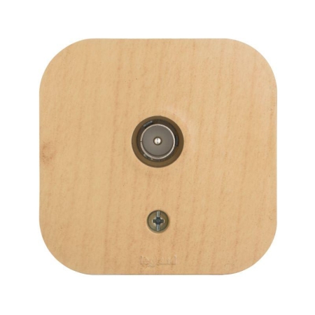 Розетка телевизионная TV 1-м ОП Quteo IP20 с топологией "звезда" дерево IEK 782269