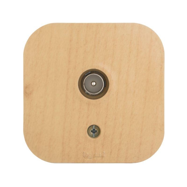 Розетка телевизионная TV 1-м ОП Quteo IP20 с топологией "звезда" дерево IEK 782269