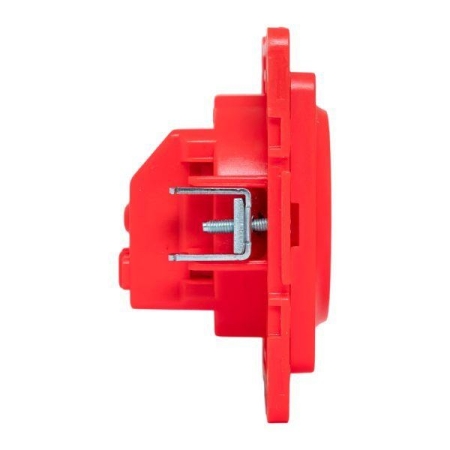 Розетка 1-м СП Стокгольм 16А с заземл. защ. шторки винтов. клеммы механизм красн. EKF EYR16-028-30