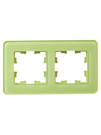Рамка 2-м BRITE РУ-2-2-Бр стекло эко грин RE IEK BR-M22-G-41-K06