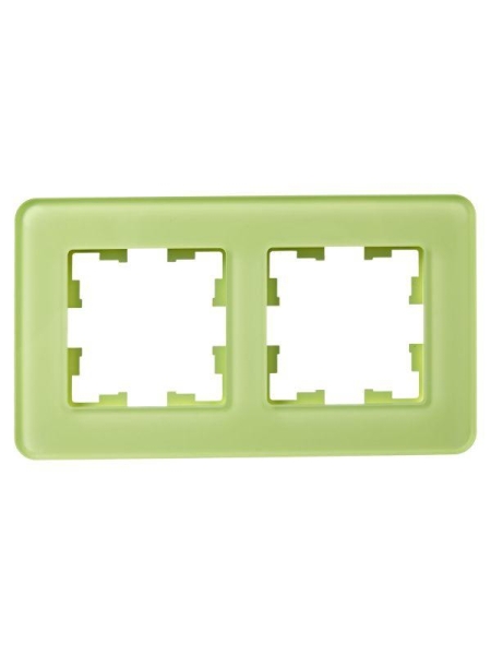 Рамка 2-м BRITE РУ-2-2-Бр стекло эко грин RE IEK BR-M22-G-41-K06
