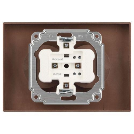 Розетка 2-м СП Accent 6-204-07 16А IP20 250В 2P AL/CU графит Intro Б0063435