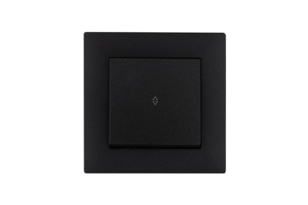 Выключатель проходной 1-клав. Karea RIZZ STAR чер. Makel 88054005