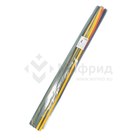 Набор трубок термоусадочных ТУТ нг 8.0/4.0 5 цветов 1м (уп.50шт) Rexant 29-0158