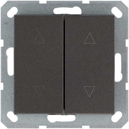 Выключатель для жалюзи 2-кл. 10А IP20 механизм мокко Jasmart G3028Z