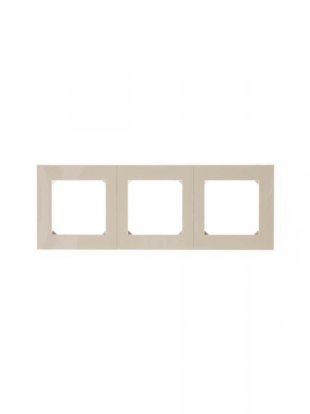Рамка Levit 3п сл. кость/бел. ABB 2CHH015030A6017