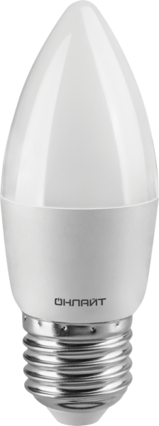 Лампа светодиодная 90 418 OLL-C37-13-230-6.5K-E27-FR (PRO 90-240В) ОНЛАЙТ 90418