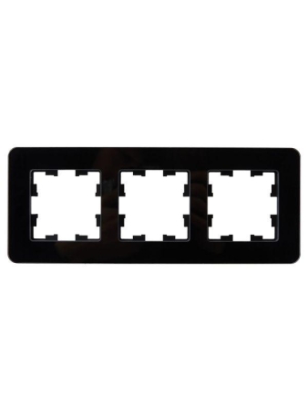 Рамка 3-м BRITE РУ-3-2-Бр стекло черн. RE IEK BR-M32-G-41-K02