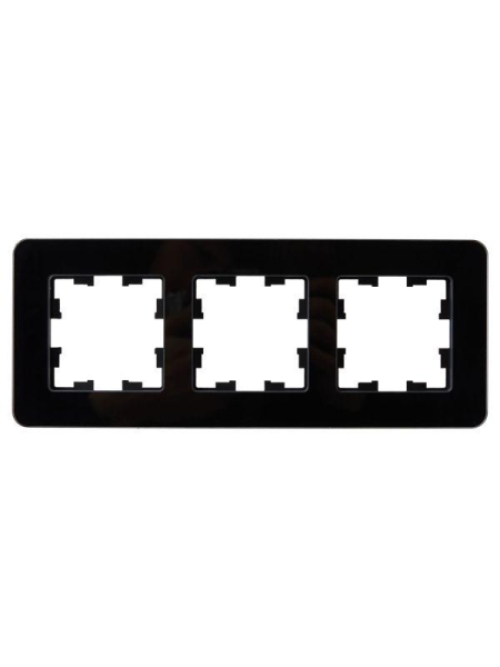 Рамка 3-м BRITE РУ-3-2-Бр стекло черн. RE IEK BR-M32-G-41-K02