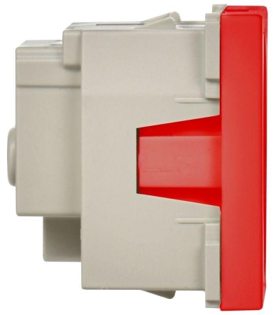 Розетка 1-м 2мод. РКС-20-32-П-К 45х45 с заземл. красн. PRIMER IEK CKK-40D-RSZK2-K04-K