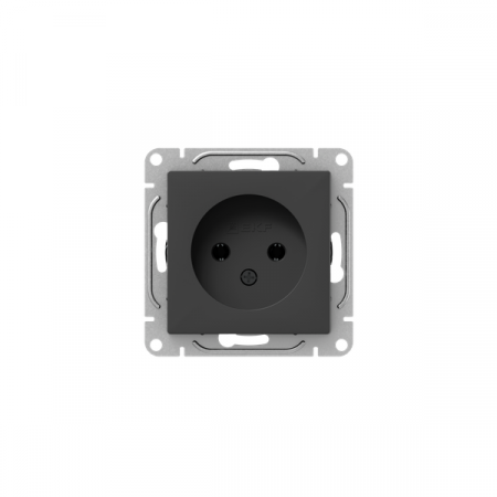 Розетка СП Эпика 16А без заземл. без шторок механизм черн. EKF UP1-SOB-100