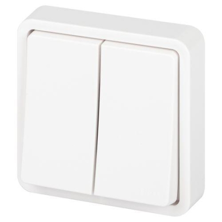 Выключатель Эксперт 11-1524-01 двойн. IP55 10АХ-250В СУ бел. Эра Б0063271