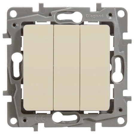 Выключатель 3-кл. СП Etika 10А IP20 250В 10AX винтов. зажимы механизм сл. кость IEK 672343