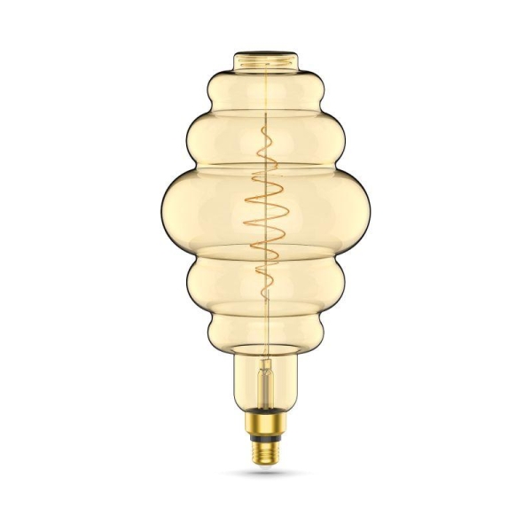 Лампа светодиодная филаментная Black Filament 8.5Вт Honeycomb золотая 2000К тепл. бел. E27 660лм GAUSS 161802105