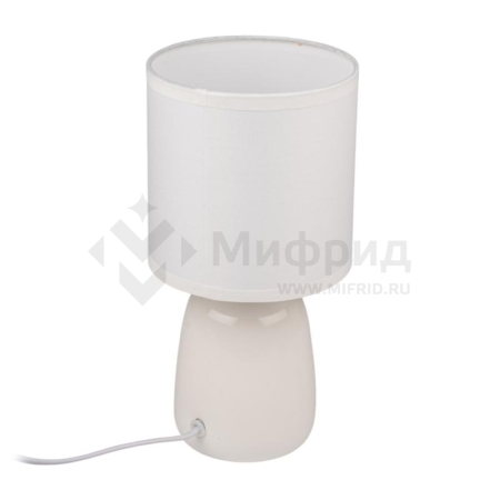 Светильник настольный JH2-02-wh E14 IP20 130х130х255мм керамика; ткань; PVC-пластик бел. JazzWay 5062313