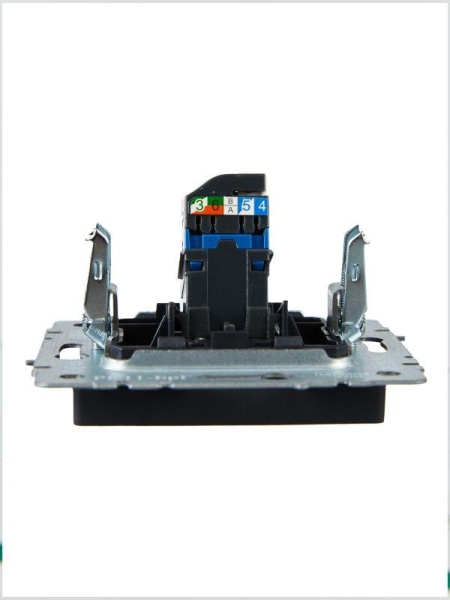 Розетка компьютерная СП RJ45 кат.6 BRITE РК11-БрЧ механизм черн. IEK BR-K10-2-K02