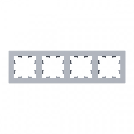 Рамка 4-м Эпика пластик алюм. EKF UP1-FPA-04