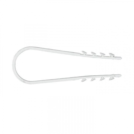 Дюбель-хомут d19-25мм для круглого кабеля бел. (уп.50шт) PROxima EKF plc-ncs50-19x25w