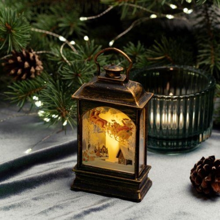 Светильник светодиодный новогодний "Новогодние истории" настольный динамич. 13см Эра Б0060475