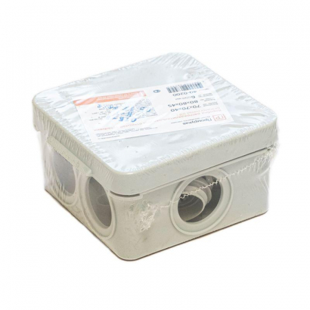 Коробка распределительная ОП безгалогенная (HF) 70х70х40 IP55 Промрукав 40-0200