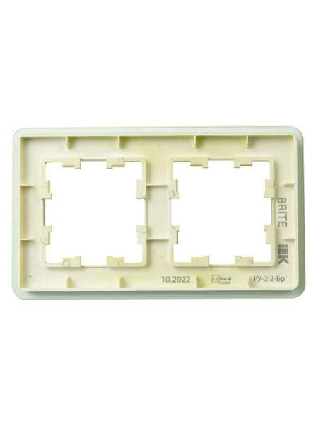 Рамка 2-м BRITE РУ-2-2-Бр стекло эко грин RE IEK BR-M22-G-41-K06