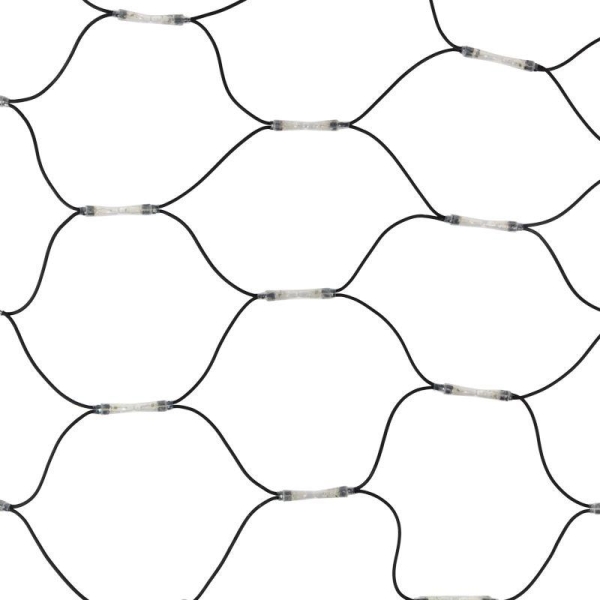 Гирлянда светодиодная "Сеть" 2х4м 560LED бел. 50Вт 220-240В IP67 провод каучук черн. Neon-Night 217-135